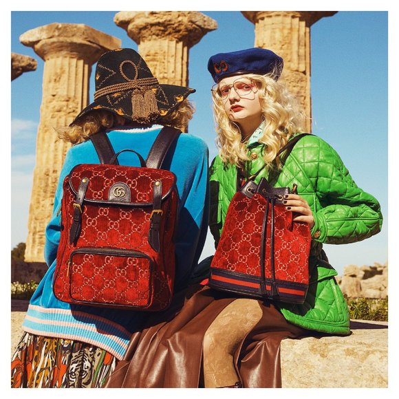 Gucci Unisex 574942 GG Monogram Velvet Backpack - Picture 2 of 10